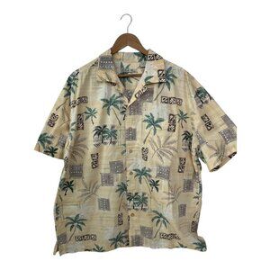 Batick Bay Hawaiian Camp Men's XL Theme 100% Cotton Button Down Shirt Vacation